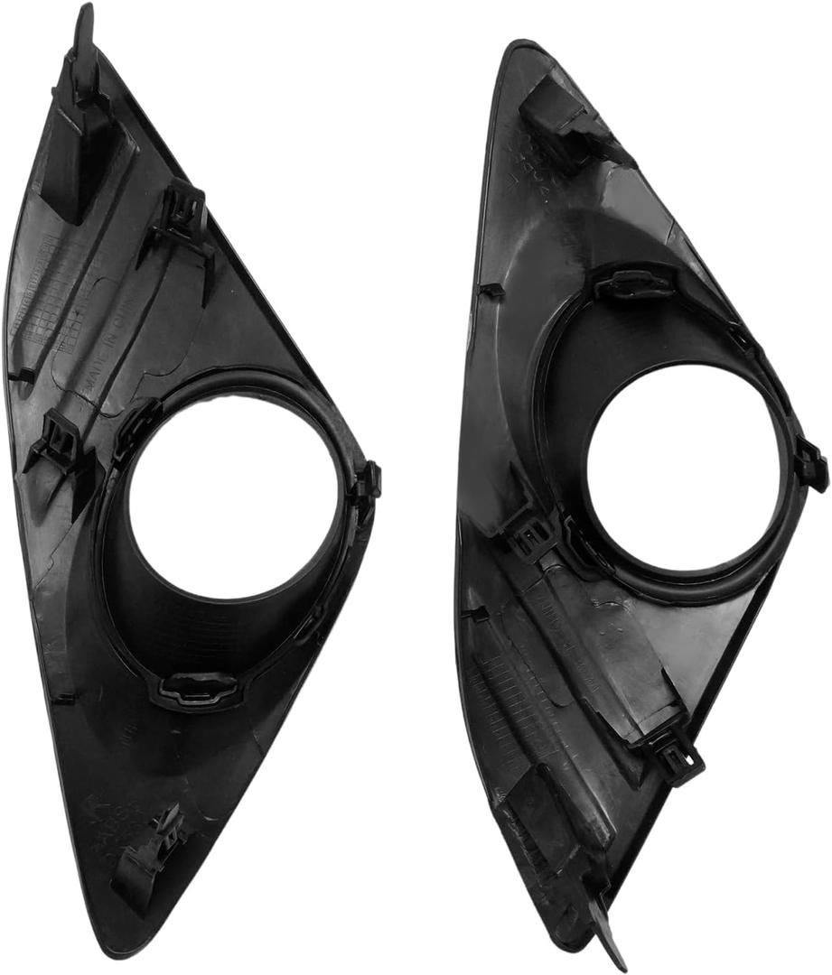Set of 2 5212706310 Fog Light Cover Bezel trim Pair With Hole Black, Replacement for Toyota Camry XLE LE L 2012 2013 2014, Replaces TO1039148 5212806310 TO1038148