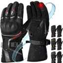 RIDEIRON Winter Motorcycle Gloves for Men & Women Waterproof Warm Cold Weather Riding Gloves with Touchscreen for ATV UTV Riding, Road Racing, Snowmobile, Motocross L