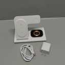 3 in 1 Foldable Charging Station for Apple Products,Wireless Charger for iPhone 17 16 15 14 13 12 Pro Max,Travel Dock Adapter&Light for iWatch Series 11 10 9 Ultra 3/2 SE 3/2,for AirPods 4 3 2 Pro 3/2 (White)