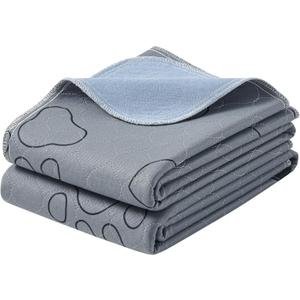 Feandrea Washable Dog Pee Pads, 2 Pack, Reusable, 48 x 36 Inches, XL, Waterproof Pet Training, Leakproof, Non-Slip, Super Absorbent, Gray UPTD036G01