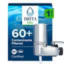 Brita Faucet Mount Water Filter System, Chrome, No-Wait Filtration, Easy Install, Multi-Use Tap Water Filter for Kitchens, Bathrooms & Small Spaces