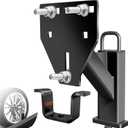 Stake Pocket Spare Tire Mount, Trailer Spare Tire Mount Fit fits 99% of Spare TiresSpare Tire Mount for Utility Trailer Capacity 160 Lbs, Fits 2 Size Stake Pocket
