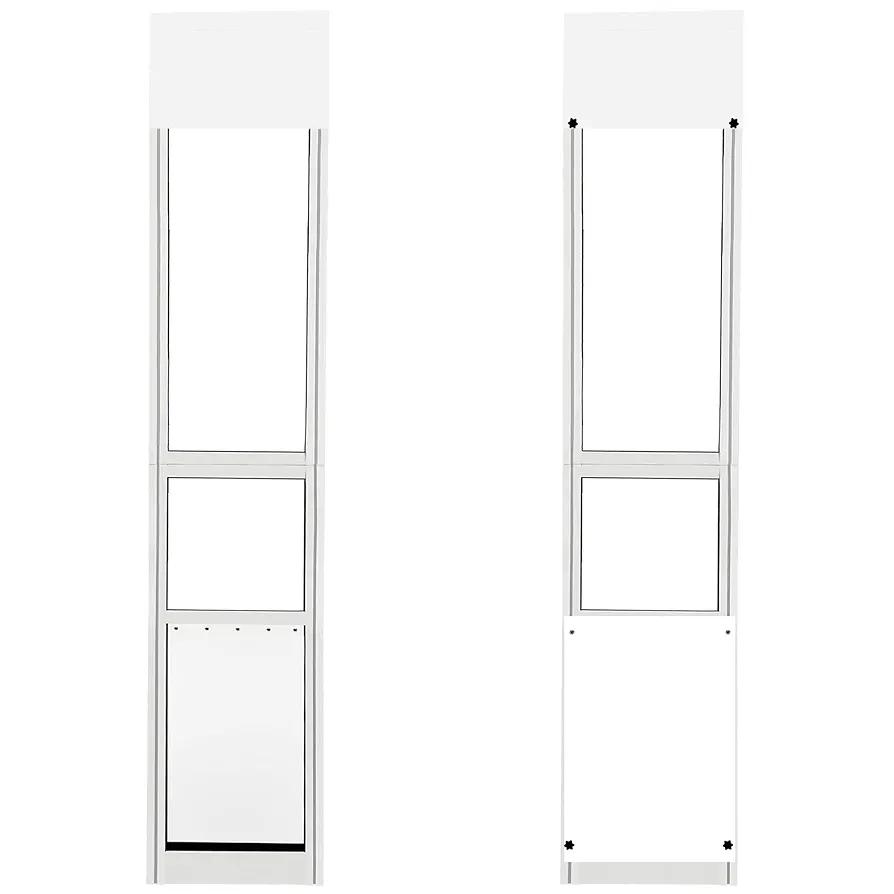 Extra Large Dog Door for Sliding Glass Doors, Adjustable Height 91.73"-97.64",No-Cut Easy Installation,Magnetic Closing Curtain，Ideal for Renters.