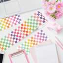 65 Feet Checkerboard Bulletin Board Border Pastel Checkered Straight Rolled Trim Classroom Bulletin Board Border Back to School Decoration for Classroom School Offices Walls Blackboard Decor