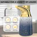 Adjustable Automatic Soap Dispenser Touchless, Ceramic Material4 Adjustable Levels Type-c Rechargeable Operated Sensor Liquid Soap PumpTouch-Free Hand Sanitizer Dispenser (Starry Gold)