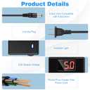 3V-12V 3A 36W Power Supply Adjustable DC 3V 5V 6V 9V 12V Variable Universal AC/DC Adapter with LED Display, 100V-240V AC to 3V-12V DC Converter 3000mA Max with 5.5x2.1/2.5mm Female to Alligator Clip
