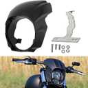 HDBUBALUS Headlight Fairing Cover Fit for Harley Softail Breakout 2018-Later Gloss Black