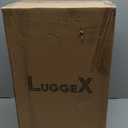 LUGGEX Carry On Luggage with Compartment and Cup Holder, Expandable PC Hard Shell Suitcase with Front Pocket (Gunmetal, 2-Piece (20/Tote))