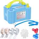Growsun Balloon Pump Electric 110V 600W Balloon Garland Arch Kit Air Blower Inflator for Party Balloons Decoration Baby Shower Tape Strip Include (Blue)