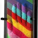 Sharkwill 3D Pin Art Sensory Toy Rainbow Needles Fidget Palm Board Extra Large(6 x 8 Inches) Arouse Sense of Imagination Innovative Boundless Creativity