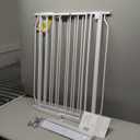 34" Extra Tall Baby Gate for Stairs, Auto Close Stroller Friendly Dog Gate Indoor for Doorways, Pressure Mounted 29"-51" Wide Baby Gate, Easy Walk Through Gate for Children & Pets, White