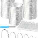 FIVEIZERO 70PCS Split Key Rings,1.5" Heavy Duty Metal Keyrings,Bulk Keychain Rings,Silver Key Ring Accessories for Keychains,Crafts,Car Keys,Pet Collars and DIY Projects