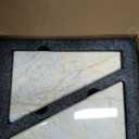 Marble BookendsNatural Decorative Bookend for Shelves, Non-Skid Book End for Heavy Books, Idea Book Stoppers & Holder for Desk Bookshelf Decor, Modern Home Decor Cream Color Book Ends, Set of 2