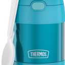 THERMOS FUNTAINER 10 Ounce Stainless Steel Vacuum Insulated Kids Food Jar with Spoon, Teal
