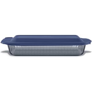 Pyrex Colors Tinted (9x13) Glass Baking Dish with BPA-Free Lid, Oblong Bakeware Glass Pan For Casserole & Lasagna, Dishwasher, Freezer, Microwave and Pre-Heated Oven Safe, Smoke