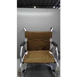 Medline Foldable Transport Chair w/Microban for Seniors & Post-Surgery Patients (300 lb. Weight Capacity), White