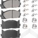 4PCS Front Ceramic Brake Pads Set Fit for Toyota Camry 2007-2017 Avalon 2008-2018 for Lexus ES350 2007-2018 ES300h 2013-2018