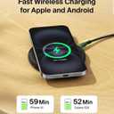 Belkin Wireless Charging Pad 15W - Qi Charger, Charging Station for Apple iPhone 17, iPhone 16/15/14 Series, AirPods, Samsung Galaxy S25, Galaxy S24, Pixel 10 - Power Supply and Cable Included - Black