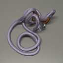 Mile High Life Rope Leash with Genuine Leather Connection, 6 FT/5 FT/4 FT, Heavy Duty Leash for Small Medium & Large Dogs (Purple,60 Inch)