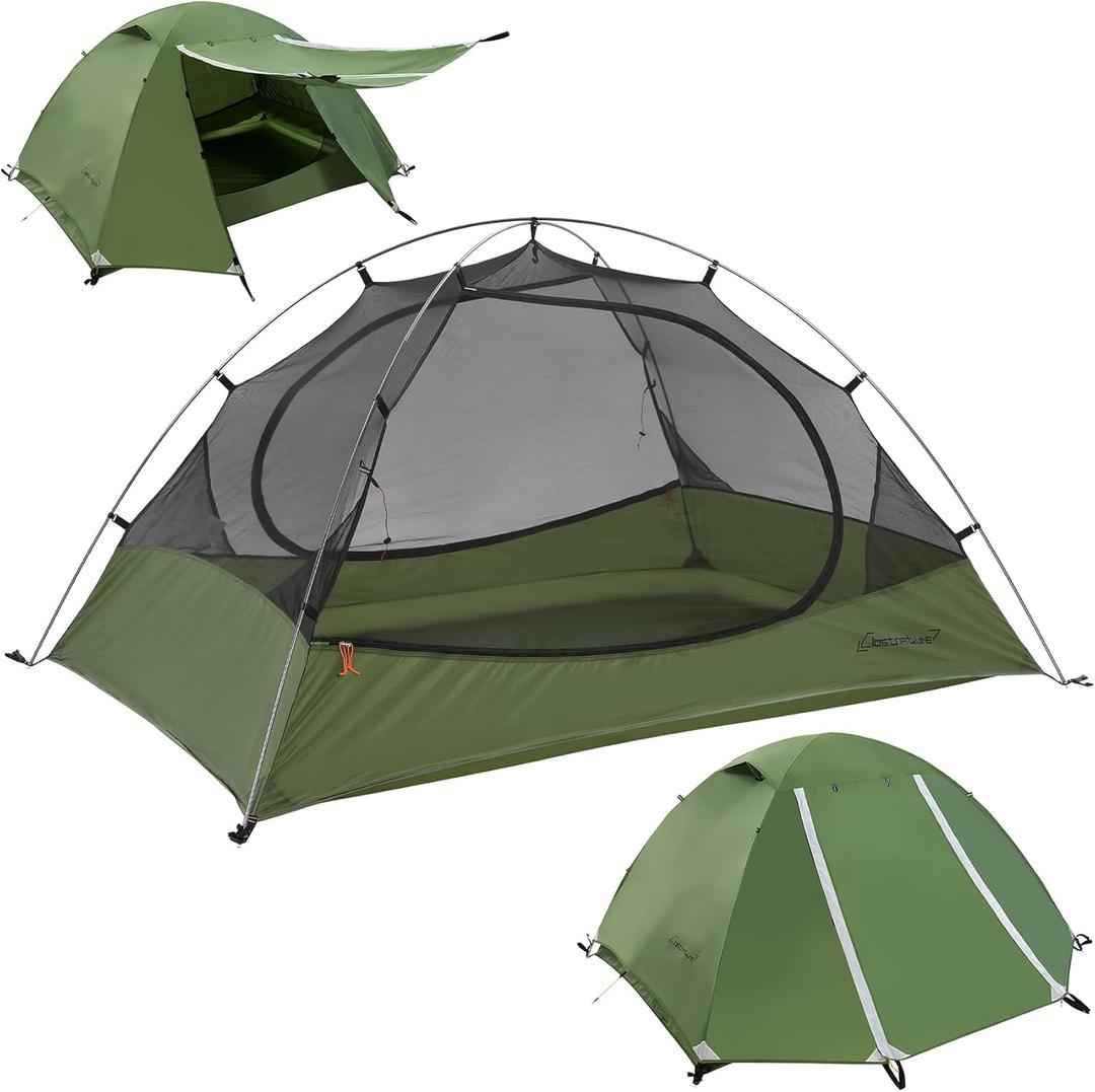 Clostnature Polaris Lightweight Backpacking Tent - 6 Person Ultralight Waterproof Camping Tent, 3 Season Large Size Easy Setup Tent for Family, Outdoor, Hiking and Mountaineering (Green)