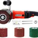 1400W Electric Burnishing Polishing Machine,Electric Sander Polisher, With 4 Burnishing Wheels((80# 120# 240# 320#) for Metal and Stainless Steel Polishing