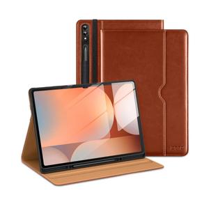 DTTO for Samsung Galaxy Tab S10 Ultra / S9 Ultra / S8 Ultra Case 2024/2023/2022, Premium Leather Business Folio Stand Cover with S Pen Holder for 14.6 Inch Tablet, Auto Wake/Sleep, Brow