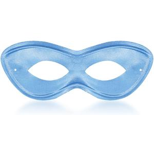 2 x Light Blue Super Hero Fabric Eye Mask - 2.87" x 8.25" - Durable, Comfortable & Perfect Fit - Ideal for Parties, Cosplay & More