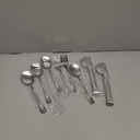 Patelai Serving Utensils Set Include Stainless Steel Large Spoons Slotted Spoons Forks Tongs Soup Ladle and Pie Server for Parties Buffet Catering, Dishwasher Safe (Silver, 10 Pieces)