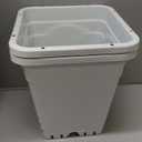 HG9X9SW 9"x9" White10" Tall.Plastic Square Nursery Pots,Light Tight and Durable Thickened (6)