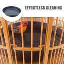 BESPORTBLE Birdcage Bath Tray Cockatiel Gazebo Bowl Round Container Bath Tub Dog Bathing Feeder Birdcages Budgie Parrot Bird Bath for Canary Cage Birdbath Pond Black Plastic