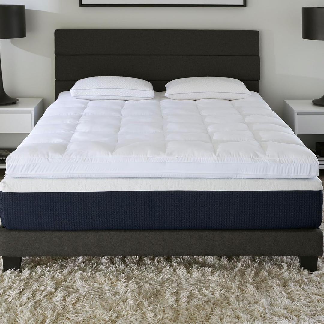 Foam + Fiber Serene Mattress Topper - Twin (Blue)