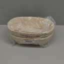 Bread Proofing Baskets Set of 2 10 inch Oval Shaped Dough Proofing Bowls w/Liners Perfect for Professional & Home Sourdough Bread Baking