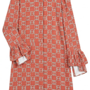 Brize Long-Sleeve Ruffle-Cuff Tunic , Size 42