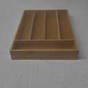 Silverware Organizer Kitchen Drawer Organizer Utensil Organizer Bamboo Silverware Holder Cutlery Organizer in Drawer Flatware Organizer Tray (5 slots, Natural