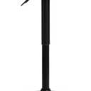 Armen Living Bentley Height Adjustable Swivel Pub Table with Black Wood Finish and Black Base