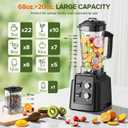 Blender, 1800W Blender with Grinder - 6-Blade Professional Smoothie Blenders for Kitchen, Crushes Ice, Self-Cleaning, 68oz & 20oz Jars Dishwasher Safe, for Baby Food, Nut Butter