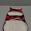 Malier Winter Coat for Dogs - Classic Plaid Fleece Cold Weather Jacket With Pocket, Windproof Warm Vest Clothes for Small Medium Large Dogs (Red, Medium)