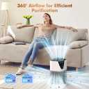 Air Purifiers for Home Large Room up to 1750 Sq Ft, H13 True HEPA Filter Air Purifiers for Bedroom Smoke/Pet Dander/Pollen, 25dB Quiet for Home,Bedroom,Office (Ivory White & Haze Gray)