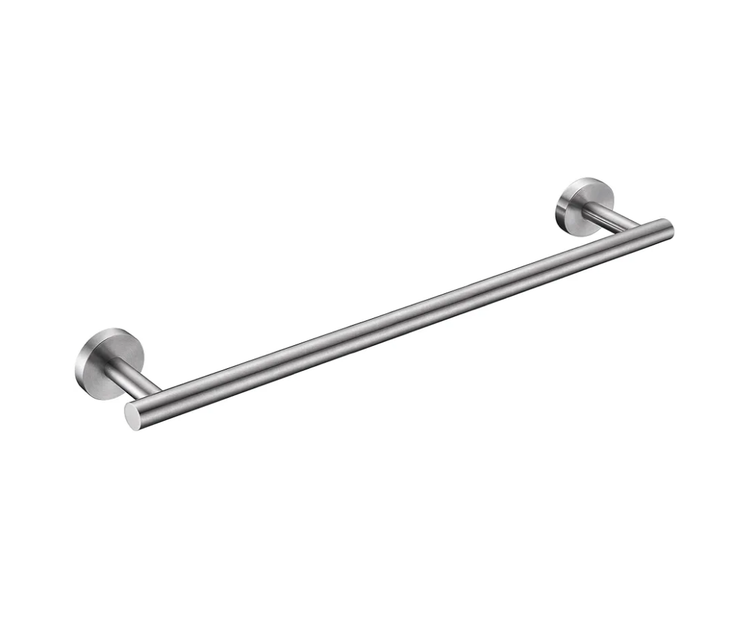 Nolimas Brushed Nickel Bath Towel Bar Single Bars Towel Rack Rod Classic Wall Mounted SUS304 Stainless Steel Bathroom Towel Holder Toilet Kitchen Towel Shelf Single Layer,24 inches