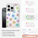 MOSNOVO Case for iPhone 16 Pro, [Compatible with Magsafe] [Buffertech 6.6ft Military-Grade Drop Protection] [Anti Peel Off Tech] Clear Phone Case Design - Groovy Flower