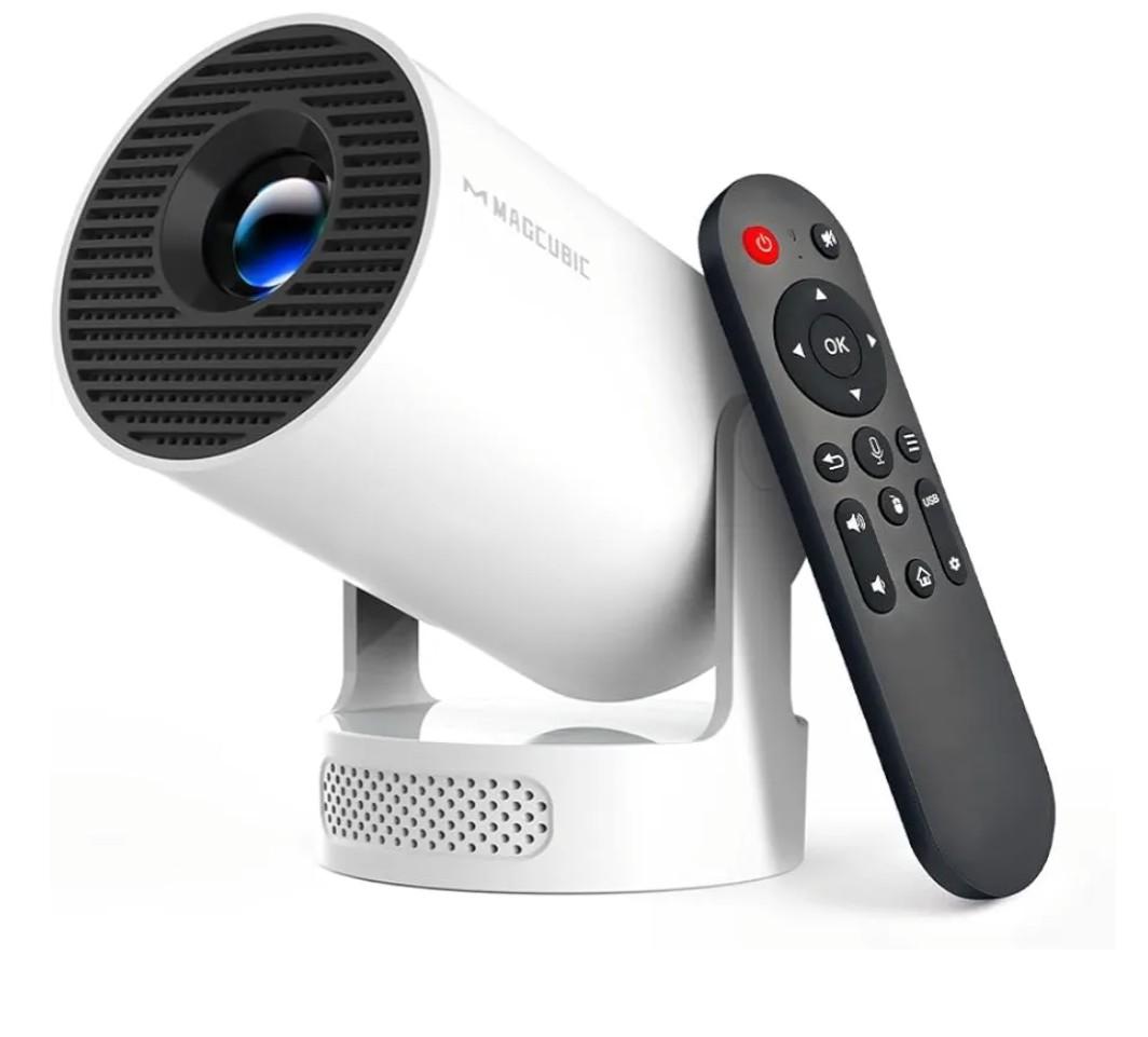 Magcubic Mini Projector with WiFi 6 and Bluetooth 5.4, Portable Projector 4K Support, 5W Soundbase Speaker, Auto Vertical Keystone 180°Rotatable Smart Proyector for Movie Home Outdoor