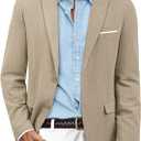 PJ PAUL JONES Mens Blazer Jackets Lightweight Casual Suits Stylish Sport Jacket for Men (Brown)