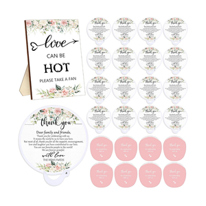 Wenqik 100 Set Wedding Favors for Guests Compact Folding Fans Bulk Thank You Gifts for Wedding Souvenirs