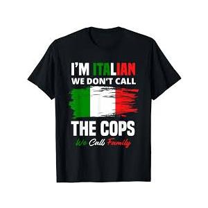 I'm Italian Family Mafia Funny Italy Italian T-Shirt(XL)