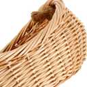 JJSQ Wicker Woven Basket with Jute Rope Handle Garden Harvest Basket Wicker Storage Baskets for Picnic, Easter, Organizing, Gathering Vegetables, Large 17" x 12" x 5"
