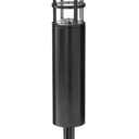 1 Pack Mainstays Solar Powered Black Bollard Landscape Path Light, 10 Lumens