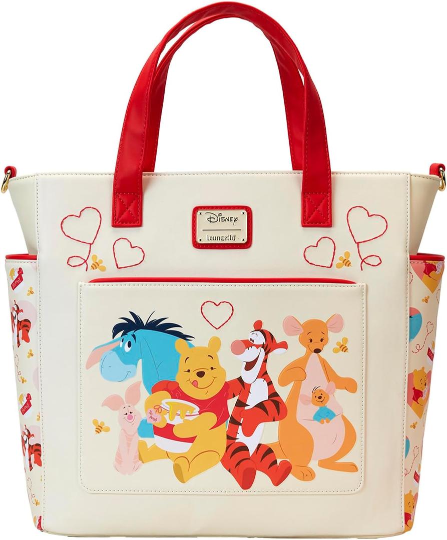 Loungefly Disney Winnie The Pooh Love Convertible Backpack and Tote Bag