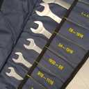 YIYEIE Super-Thin Open End Wrench Set, 9-Piece SAE, 1/4" to 1-1/16", Chrome Vanadium Steel With Mirror Polish, Ultra-Slim Wrench Set with Rolling Pouch