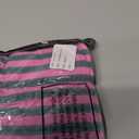 Yanekop Womens Romper Dress with Shorts Striped Romper Overall Oversized Short Jumpsuit V Neck Puff Sleeve Mini Dress (Small, Hot Pink Green)