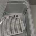 Stainless Steel Cat Litter Box with Lid, 180 Flip-Top XL Extra Large Enclosed Litter Box, Covered Metal High Sided Litter Pan with Steps & Scoop, Easy Cleaning, Odor Control, Non-Sticky-Grey